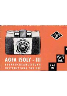 Agfa Isoly 3 manual. Camera Instructions.